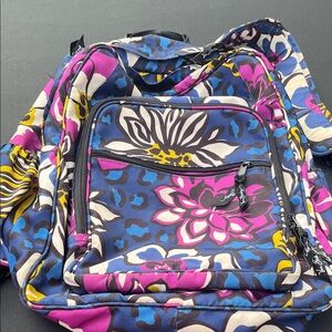 Vera Bradley XL Backpack includes IPad sleeve and wallet